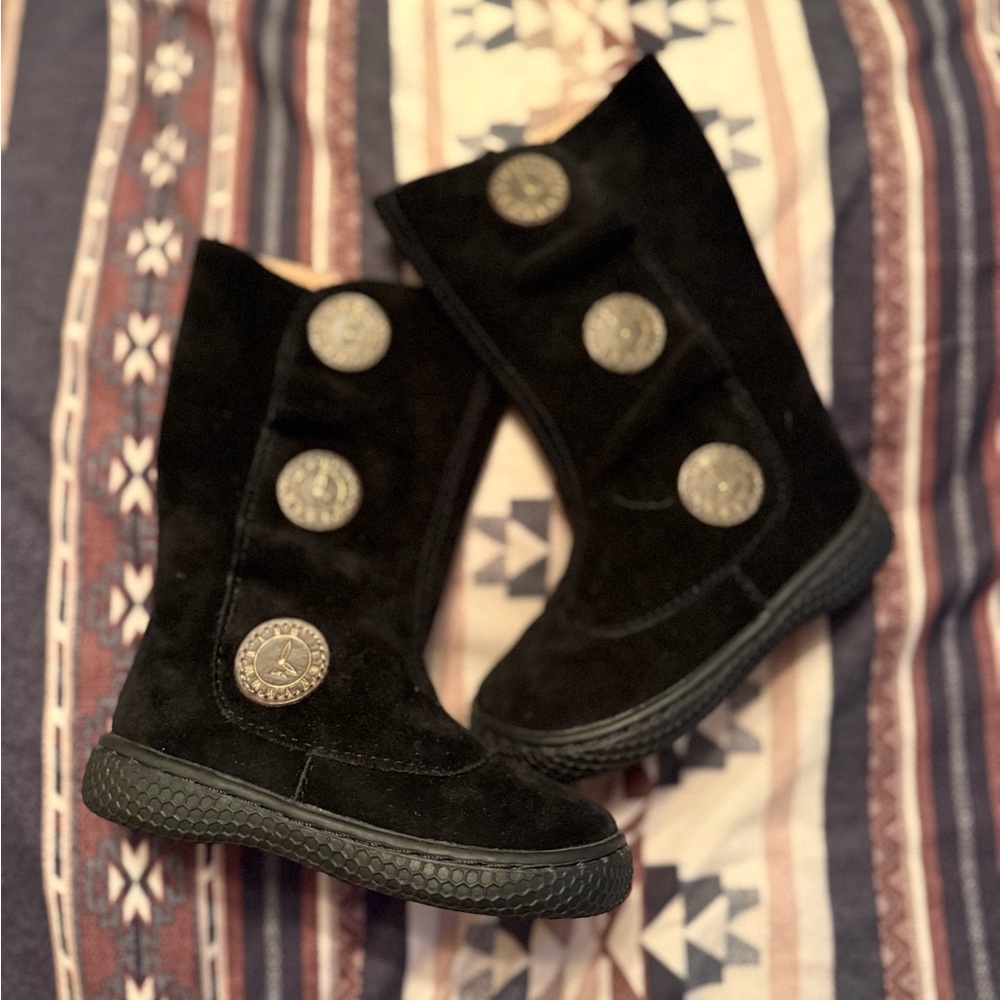 Livie & Luca Black Suede Mid-Calf Boots